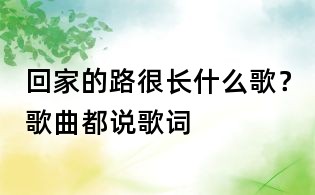回家的路很長什么歌?歌曲都說歌詞