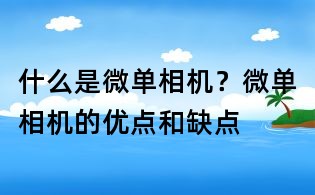 什么是微單相機？微單相機的優點和缺點