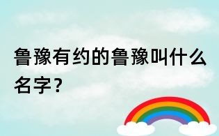 魯豫有約的魯豫叫什么名字?