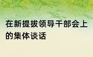 在新提拔領導干部會上的集體談話
