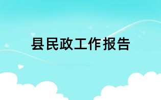 縣民政工作報告
