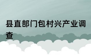 縣直部門包村興產業調查
