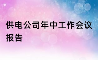 供電公司年中工作會議報告