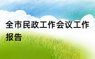 全市民政工作會議工作報告