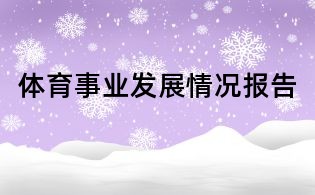 體育事業發展情況報告
