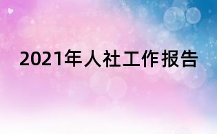 2021年人社工作報告