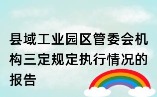 縣域工業園區管委會機構三定規定執行情況的報告