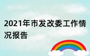 2021年市發(fā)改委工作情況報(bào)告