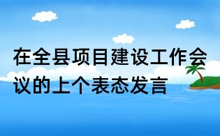 在全縣項目建設工作會議的上個表態發言