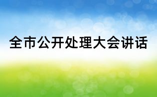 全市公開處理大會講話