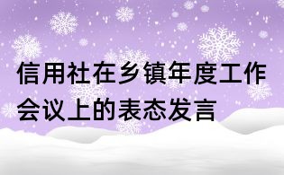信用社在鄉鎮年度工作會議上的表態發言