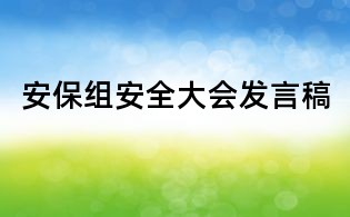 安保組安全大會發言稿