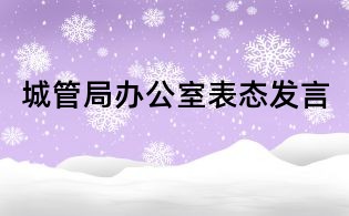 城管局辦公室表態(tài)發(fā)言