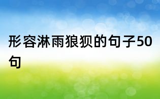 形容淋雨狼狽的句子50句