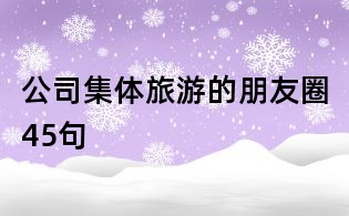 公司集體旅游的朋友圈45句