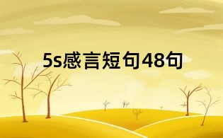 5s感言短句48句