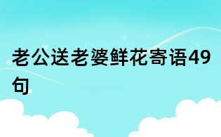 老公送老婆鮮花寄語(yǔ)49句