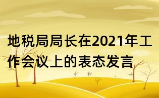 地稅局局長在2021年工作會議上的表態發言