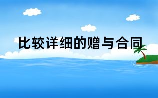 比較詳細的贈與合同