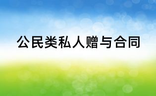 公民類私人贈與合同