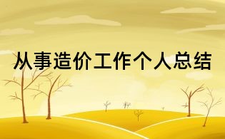 從事造價工作個人總結