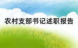 農村支部書記述職報告