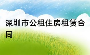 深圳市公租住房租賃合同