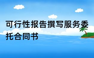 可行性報告撰寫服務委托合同書