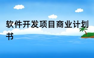 軟件開發項目商業計劃書