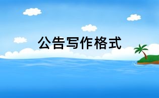 公告寫作格式