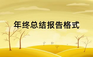 年終總結報告格式