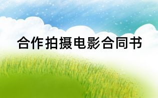 合作拍攝電影合同書