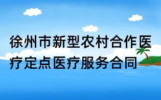 徐州市新型農(nóng)村合作醫(yī)療定點醫(yī)療服務(wù)合同