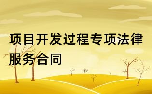 項(xiàng)目開(kāi)發(fā)過(guò)程專項(xiàng)法律服務(wù)合同