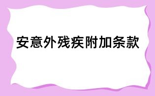 安意外殘疾附加條款