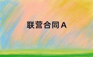聯(lián)營(yíng)合同Ａ