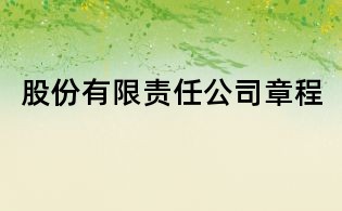 股份有限責任公司章程
