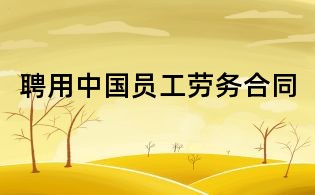聘用中國員工勞務合同