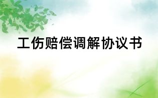 工傷賠償調(diào)解協(xié)議書