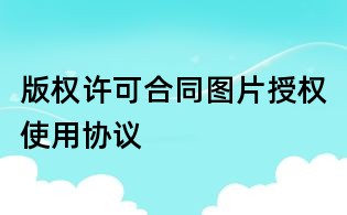 版權許可合同圖片授權使用協議