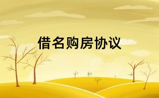 借名購房協(xié)議