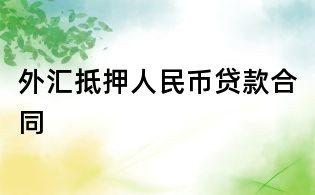 外匯抵押人民幣貸款合同
