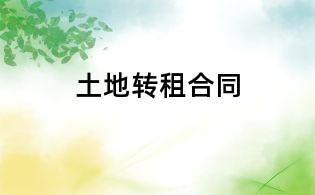 土地轉租合同