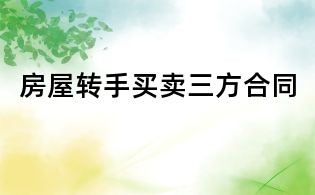 房屋轉(zhuǎn)手買賣三方合同