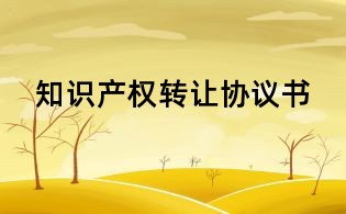 知識產(chǎn)權(quán)轉(zhuǎn)讓協(xié)議書