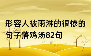 形容人被雨淋的很慘的句子落雞湯82句