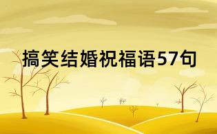 搞笑結(jié)婚祝福語57句