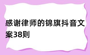 感謝律師的錦旗抖音文案38則