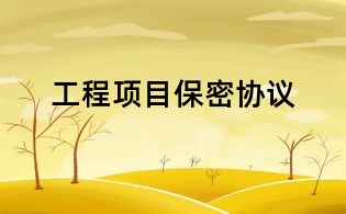 工程項目保密協議
