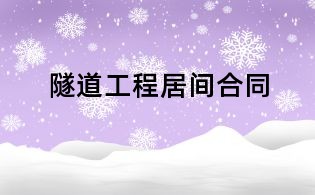 隧道工程居間合同